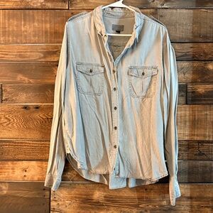 American Threads Grey Button Up